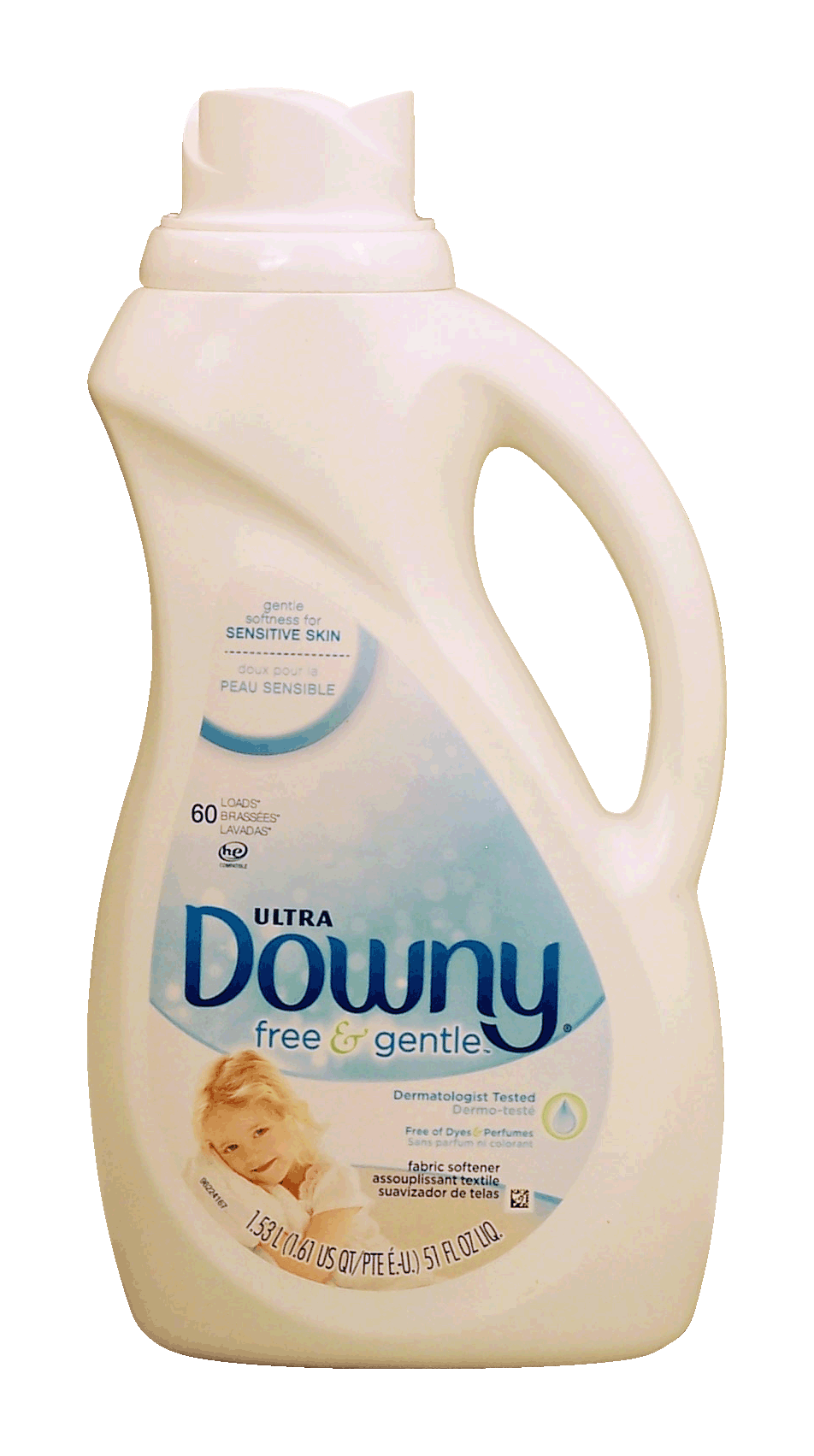 Downy Ultra free and gentle fabric conditioner, free of dyes & perfumes, 60 loads Full-Size Picture